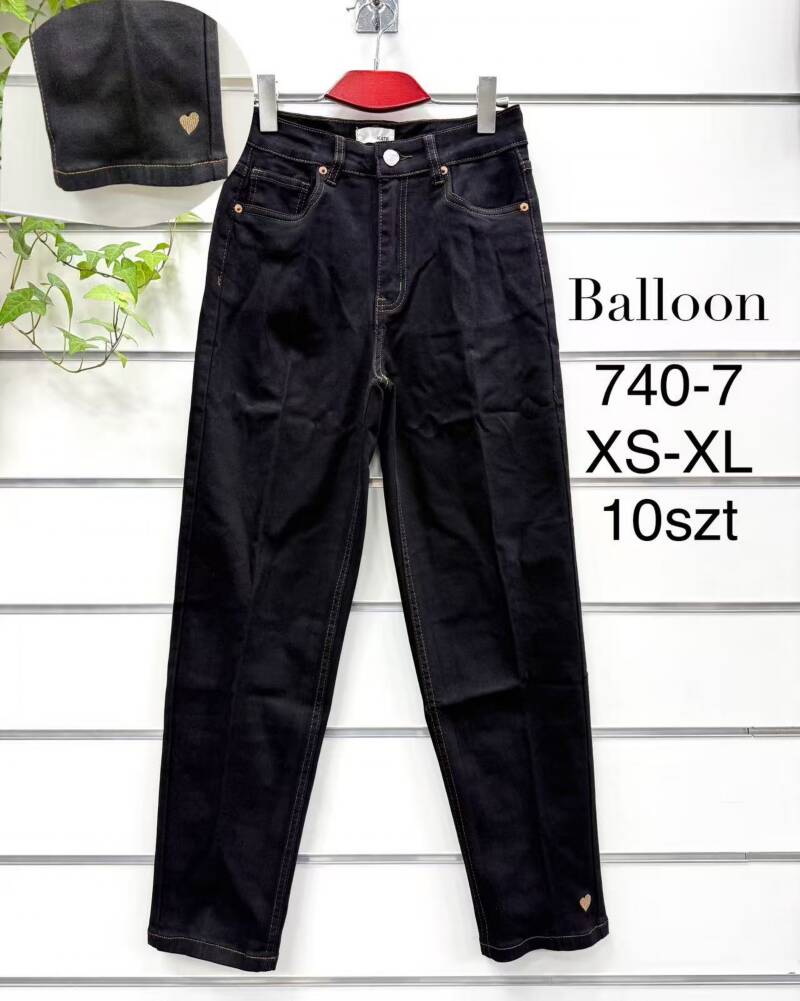Spodnie damskie jeansy Roz XS-XL, 1 Kolor Paczka 10 szt